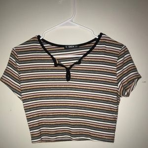 Striped Crop Top